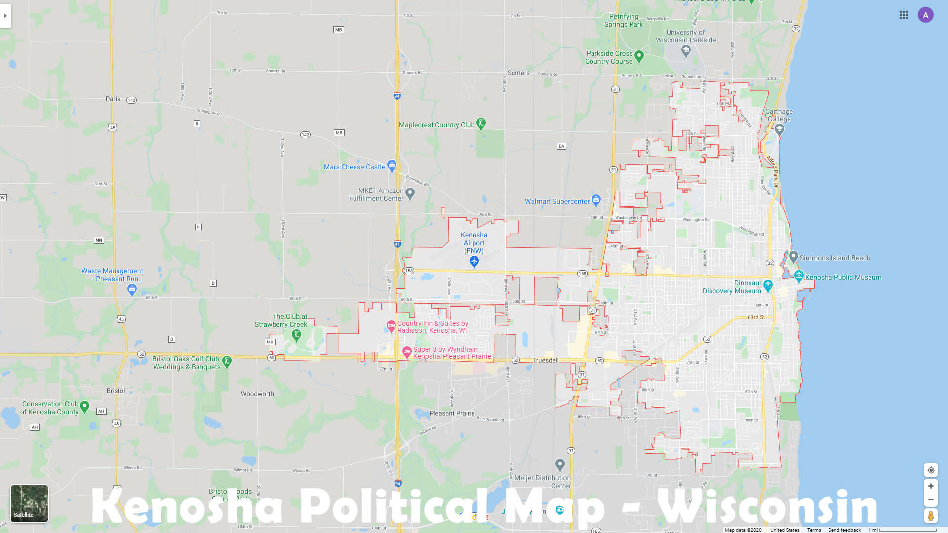 Kenosha Political Map   Wisconsin